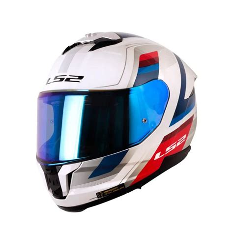 Casco Ls2 Ff808 Stream Ii Vintage Blanco Azul Visor Iridium American