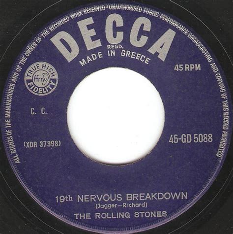 The Rolling Stones 19th Nervous Breakdown As Tears Go By 1966