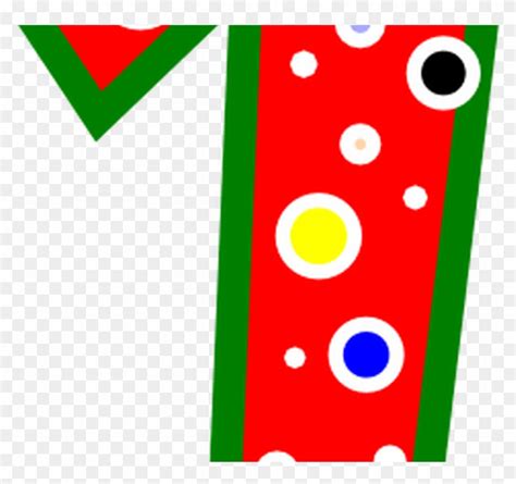 Number 1 Pink And Green Polkadot Clip Art At Clkercom Circle Free