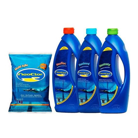 Kit Tratamento Piscina Neoclor Cloro Kg Em Clarificante