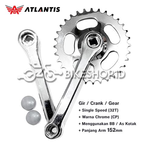 Jual Gir T Gear Crank Sepeda Mm As Kotak Warna Cp Chrome Minion