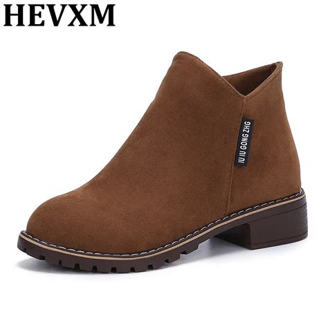 Hevxm 2017 nuevas mujeres Martin Botas Otoño Invierno Botas clásico