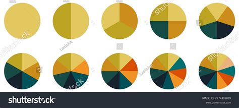 Circle Pie Chart Set Colorful Diagram With 10 Royalty Free Stock