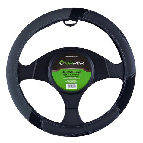 black steering wheel cover