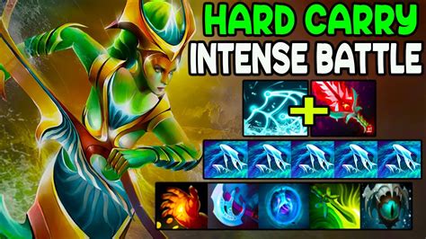 Hard Carry Naga Siren Intense Team Fight Dota 2 Gameplay Youtube