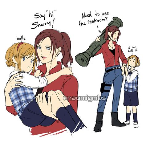 Claire Redfield And Sherry Birkin Resident Evil And 1 More Drawn By