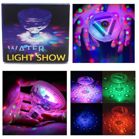 FLOATING UNDERWATER LED Glow Disco Light Show Swimming For Pool Hot Tub Spa L EUR 9 04