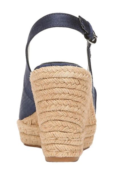 Naturalizer Bettina Slingback Espadrille Wedge Sandal In Navy Blue