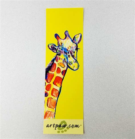 Giraffe Bookmark T For Book Lover Wildlife Art Etsy