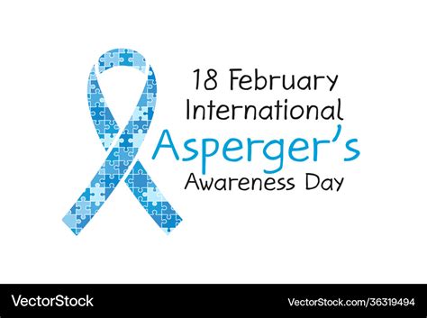 18 february world aspergers awareness day banner Vector Image