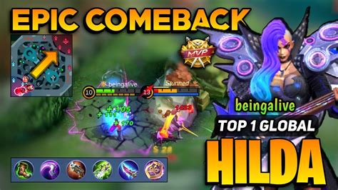 EPIC COMEBACK Offlane Hilda Top 1 Global Hilda Best Build 2022 By