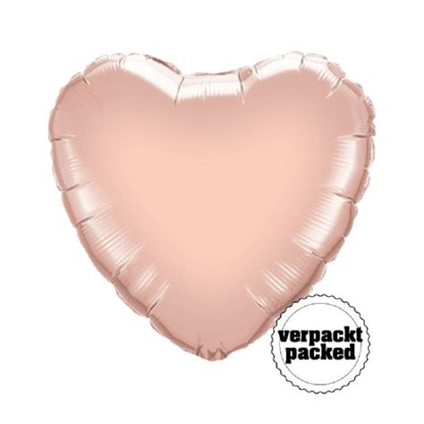 Folienballon Herz Rose Gold 45cm 18 Inch Qualatex Luftballons Online