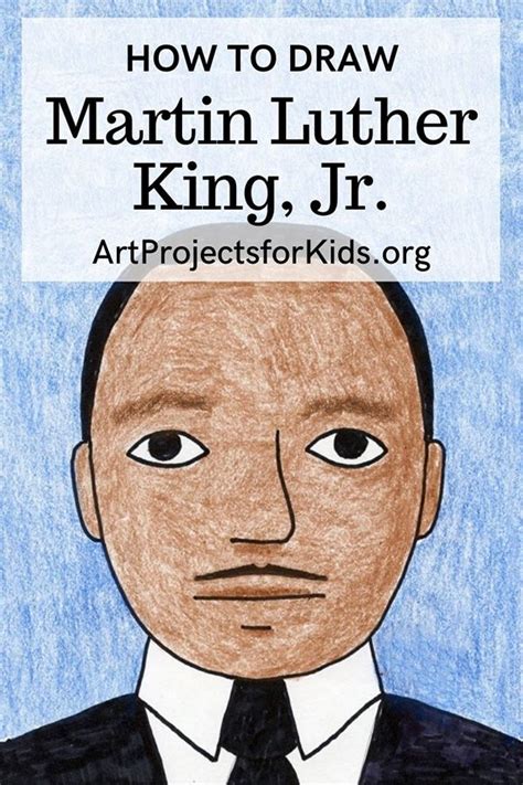 How to Draw Martin Luther King Jr. - Easy Directed Drawing Lesson for ...