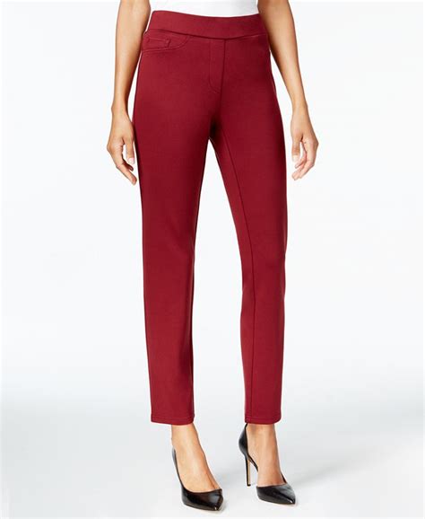 Jm Collection Ponté Knit 5 Pocket Pull On Pants Created For Macys