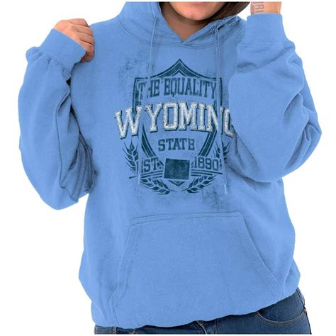 Wyoming State Motto Souvenir Tourist Travel Adult Long Sleeve Hoodie ...