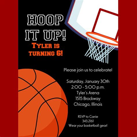 Basketball Invitations | Basketball invitations, Basketball birthday ...