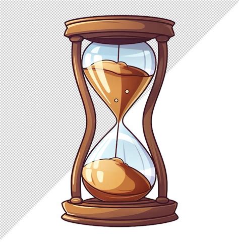 Premium Psd Hourglass Cartoon Style White Background Ai Generative