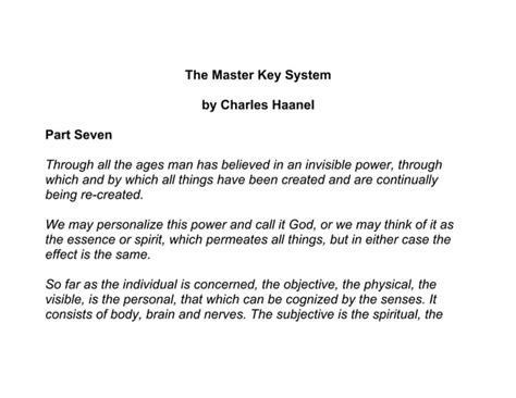 Master key system part 07 | PPT