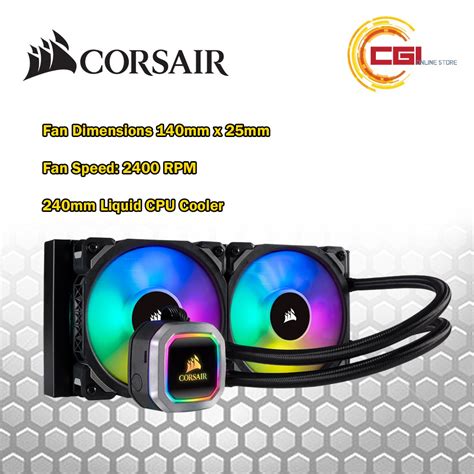 Corsair Hydro Series H I Rgb Platinum Mm Liquid Cpu Cooler Cw