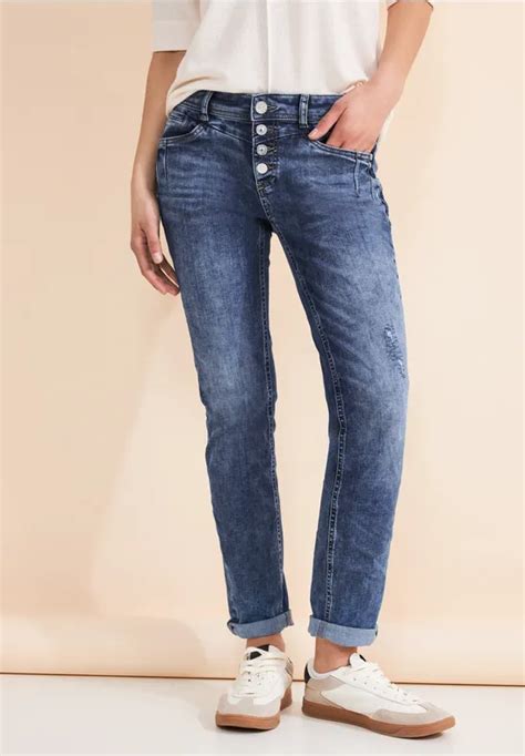 Street One Jean Coupe Classique Pour Femmes En Bleu Crissi Street One