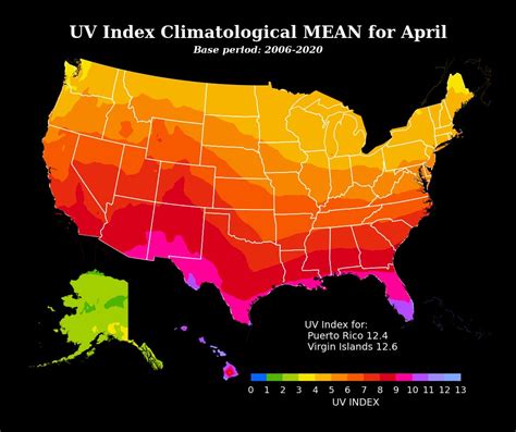 Sun Safety Monthly Average UV Index | US EPA