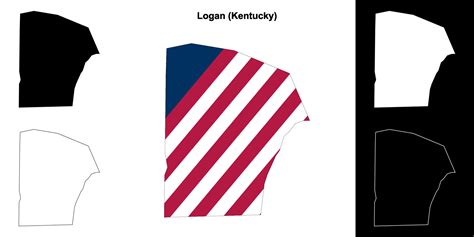 Logan County, Kentucky outline map set 43105404 Vector Art at Vecteezy