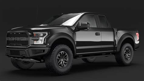 Ford F-150 Raptor 2017 Black Simple Interior 3D model | 3D Molier ...