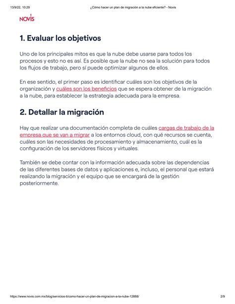 Solution C Mo Hacer Un Plan De Migraci N A La Nube Eficiente Novis