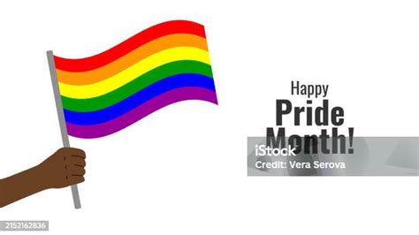 Lgbtq Banner With Symbols Celebrating Pride Month Stock Illustration