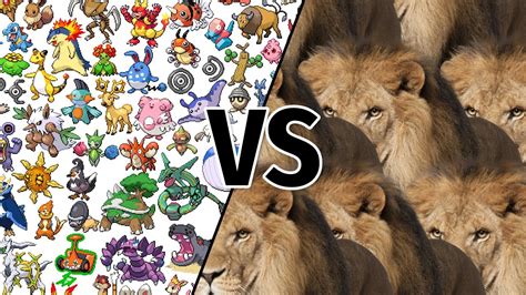 One Of Every Pokémon Vs A Billion Lions Youtube