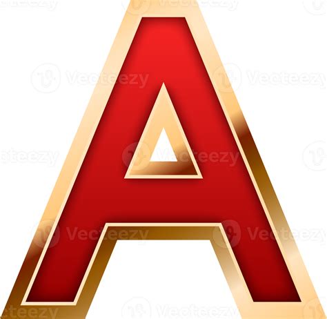 3d Elegant Red Alphabet Letter A 36155982 Png