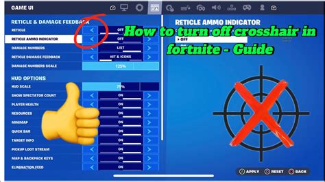 How To Turn Off Crosshair In Fortnite Fortnite Extra Tutorial