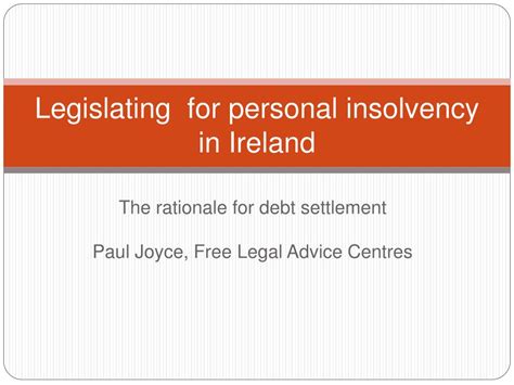 PPT Legislating For Personal Insolvency In Ireland PowerPoint