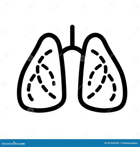 Lungs Outline Icon Stock Vector Illustration Of Bronchial 207542256