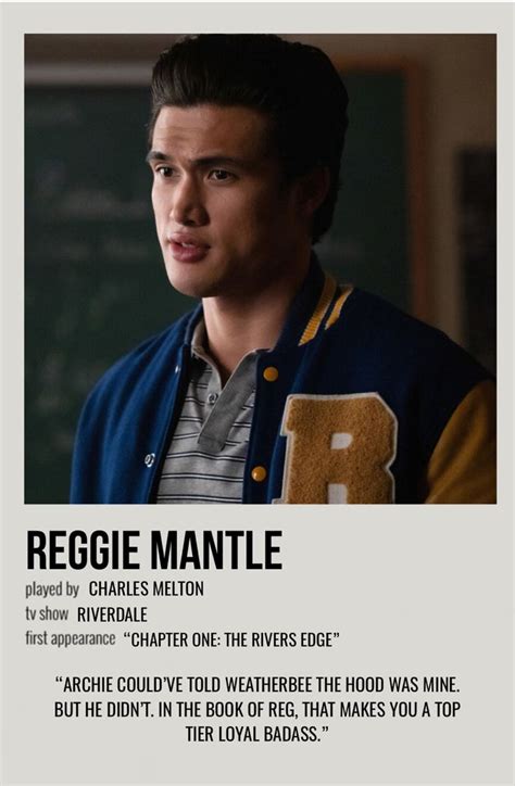 Reggie Mantle Riverdale Poster Riverdale Characters Riverdale