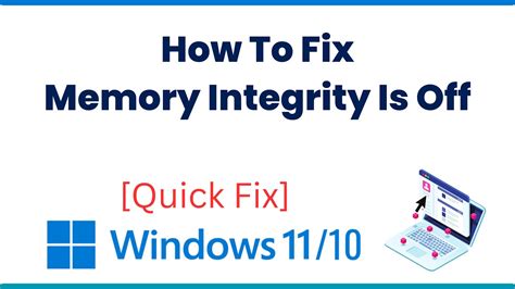 How To Fix Memory Integrity Is Off On Windows 11disabled Youtube