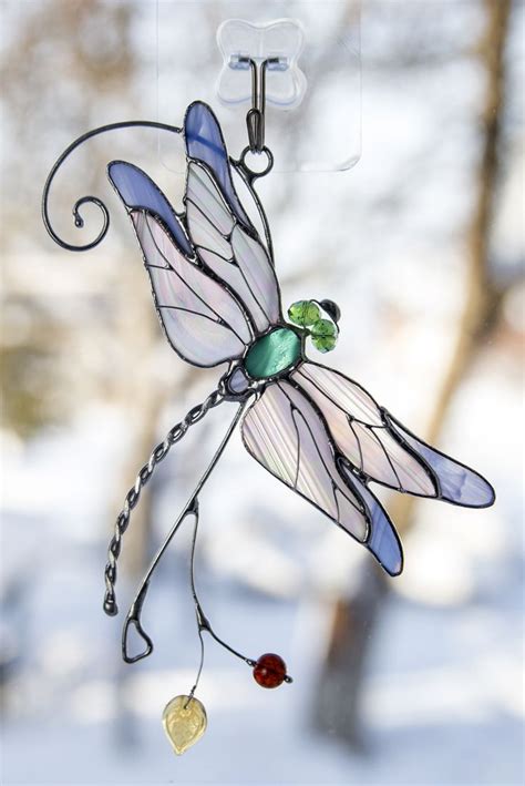 Stained Glass Dragonfly Christmas Gift Fly Insect Custom Stained Glass