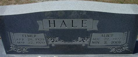 Alice Geneva Bell Hale 1922 2003 Find A Grave Memorial