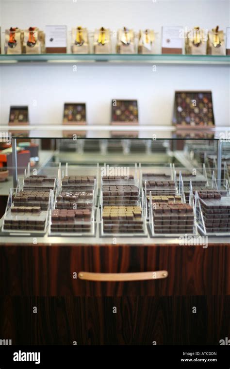 Interior Of Lartisan Du Chocolat Luxury Handmade Chocolate Shop On