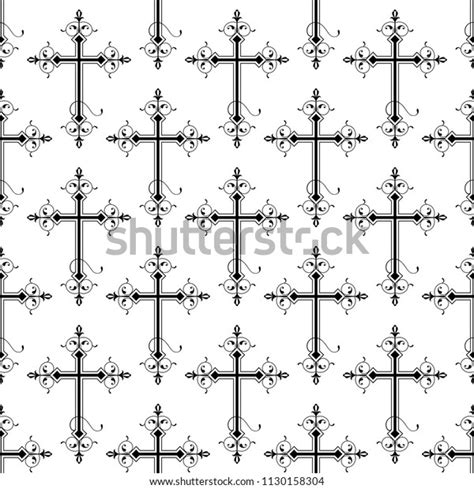 Christian Cross Seamless Pattern Vector Art Stock Vector Royalty Free