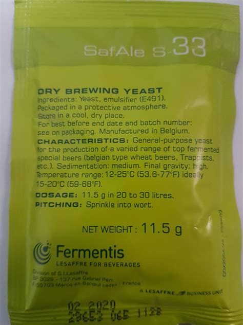 SafAle S-33 - Online Home Brew Sales
