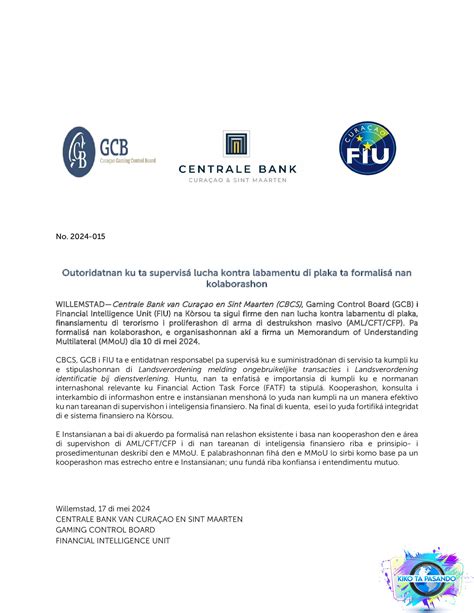 PB2024-015 Anti-Money Laundering Supervisory Authorities formalize