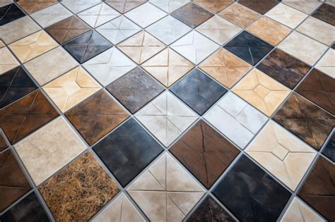 Premium Photo | Colorful Tiled Floor Pattern