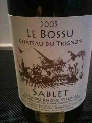 Château du Trignon Le Bossu Côtes du Rhône Villages Sablet Vivino US