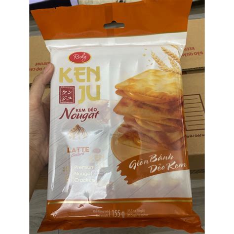 Bánh Quy Hành Nougat Kẹp Kem Cà Phê Trứng Kenju Richy Hộp & Túi ...