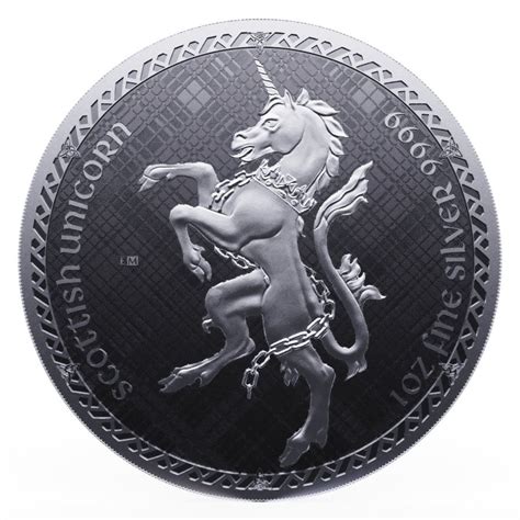 Oz Nzd Niue Scottish Unicorn Silver Coin Bu European Mint