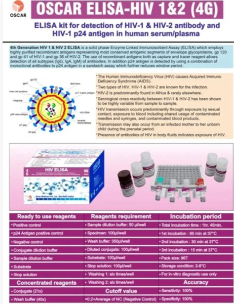 Oscar Elisa Hiv G At Rs Hiv Rapid Test Kit In Chennai