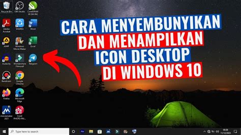 Cara Menyembunyikan Icon Desktop Di Windows 10 Youtube