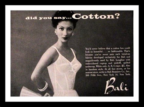1956 Bali Bra Ad Torpedo Lingerie Longline Embroidered Etsy