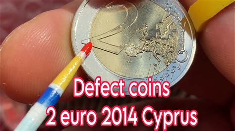 Rare Roll 2 Euro 2014 Cyprus Defect Coins YouTube